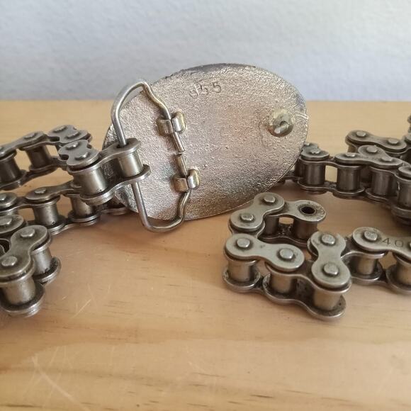 VINTAGE Harley Easy Rider 1970s Eagle Head Belt 42 44 Motorcycle Primary Chain - Picture 3 of 7